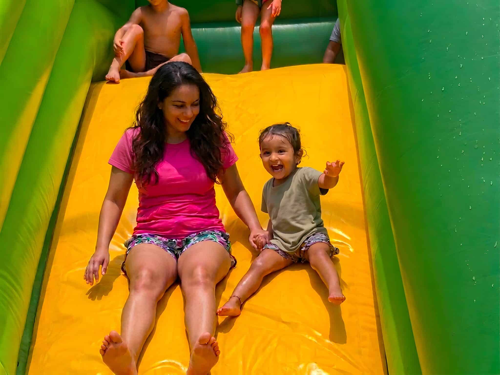 Water play Bali kids – Mookiland Water Splash inflatable water slides cannons Seminyak Kerobokan Canggu